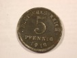 H19 KR  5 Pfennig 1918 F in ss   Originalbilder