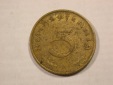 H19 3.Reich  5 Pfennig 1937 A in ss    Originalbilder