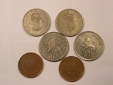 H19 Großbritannien 6 Münzen 1956-1996 verschieden look  Orig...