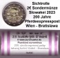 Sichtrolle...2 Euro Gedenkmünze 2023...Pferdeexpresspost...unc.