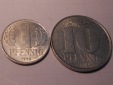 e.27 DDR-2erLot 1Pf 1975A, 10Pf 1968A