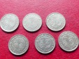 s.29 Weimarer Republik** 6er Lot, 50 Reichspfennig 1927-1936,(...