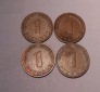 e.62. BRD, 4er Lot 1 Pfennig 1950J 1968G 1974F 1975J