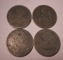 e.91 Dänemark 4er Lot 2 Öre 1955 1956 1961 1962