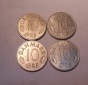 e.99 Dänemark 4er Lot 10 Öre 1973 1974 1975 1976