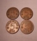 e.102 Dänemark 4er Lot 5 Öre 1973 1976 1981 1985