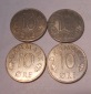 e.105 Dänemark 4er Lot 10 Öre 1973 1975 1977 1978