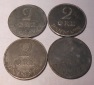 e.126 Dänemark 4er Lot 2 Öre 1953 1954 1958 1960