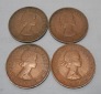 TK5 Großbritannien 4er Lot, 1/2 Penny Elizabeth II. 1957 1959...