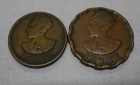 TK27 Äthiopien 2er Lot 10 Centimes 1944, 25 Centimes 1944, EE...