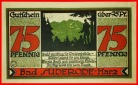 * SACHSEN: DEUTSCHLAND SUDERODE ★ 75 PFENNIG 1921 VZGL KNACK...