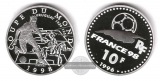 Frankreich,  10 Francs 1996 FIFA-WM  FM-Frankfurt  Feinsilber:...