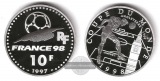 Frankreich,  10 Francs 1997  FIFA-WM  FM-Frankfurt  Feinsilber...