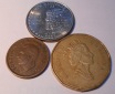 TK43 Kanada/USA 3er Lot, 1 Cent 1940, 1 Dollar 1994/USA - Quar...