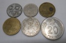 TK51 Ungarn 6er Lot, 20 Filler 1968, 2 Forint 1997, 5 Forint 1...