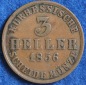 Hessen-Kassel, Friedrich Wilhelm I., 1856, 3 Heller #046