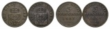 Altdeutschland; 2 Kleinmünzen 1867/1857