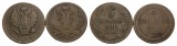 Ausland; Russland; 2 Kleinmünzen; 2 Kopeken 1814/1858
