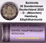 Sichtrolle 2 Euro Gedenkmünze 2023...Hamburg...-D-