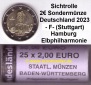 Sichtrolle 2 Euro Gedenkmünze 2023...Hamburg...-F-