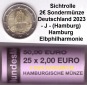 Sichtrolle 2 Euro Gedenkmünze 2023...Hamburg...-J-