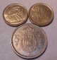 TK80 Spanien 3er Lot, 5 Pesetas 1975 (mit 80 im Stern), 5 Pese...