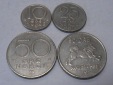 TK83 Norwegen 4er Lot , 10 Öre 1980, 25 Öre 1976, 50 Öre 19...