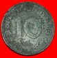 * HAKENKREUZ: DEUTSCHLAND ★ 10 PFENNIG 1940E SACHEN! 3. REIC...