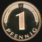 1992 J * 1 Pfennig Polierte Platte PP, proof, top