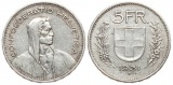 Schweiz: 5 Franken 1931, 15 gr. 835 er Silber, Erhaltung!