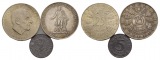 Österreich; 2x 25 Schilling, 1 x 5 Groschen 1957