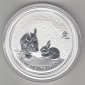 Australien, 2 Dollar 2011, Lunar II Hase, 2 unzen oz Silber