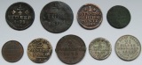 Altdeutschland: Lot aus neun verschiedenen Kleinmünzen Nordde...