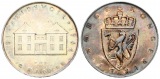 Norwegen: Olav V., 10 Kroner 1964, 20 gr. 900er Silber, auf da...