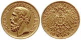 Baden: Friedrich, 10 Mark 1898, 3,92 gr. 900er Gold!!