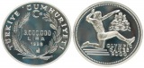 Türkei: 3.000.000 Lira 1998 zur OL Sidney, 31.55 gr. 925er Si...