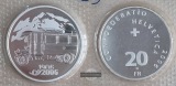 Schweiz  20 Franken  2006 100 Jahre Postauto FM-Frankfurt Fein...