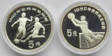 China: 2 x 5 Yuan Fußball-WM 1990