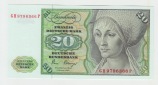Ro. 282 a, 20 Deutsche Mark vom 02.01.1980 ohne (c) Vermerk, G...