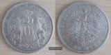 Hamburg, Kaiserreich  5 Mark  1876 J  Freie und Hansestadt FM-...