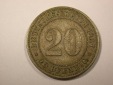 I4  KR  20 Pfennig 1887 A  Korrosionsflecken sonst ss   Origin...