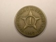 I4  Kuba 1 Centavo 1946 in ss-vz Silber  Originalbilder