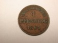 I4  Bayern 1 Pfennig 1865 in ss   Originalbilder
