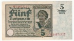 Ro. 164 b, 5 Rentenmark von 1926, W14674327, leicht gebrauchte...