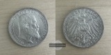Deutsches Kaiserreich. Württemberg, Wilhelm II. 3 Mark 1914 F...
