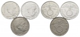 Deutsches Reich; 5 Mark (3 Stück) 1937