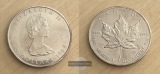 Kanada  5 Dollar 1988 Maple Leaf   FM-Frankfurt    Feinsilber:...