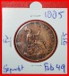 *HERRIN DER SEEN (1860-1894):GROSSBRITANNIEN★PENNY 1885★VI...