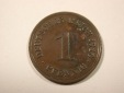 I6 KR  1 Pfennig 1910 F in ss/ss-vz  Originalbilder