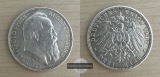 Deutsches Kaiserreich, Bayern, Luitpold. 3 Mark  1911 D    FM-...